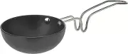 Eris Hard Anodized Mini Fry Pan/Tadka Pan, Black, 4.75" Black