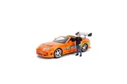 Jada 1:24 Scale Fast & Furious Toyota Supra With Brian 1995 Diecast Model Car Orange