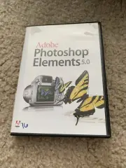 Adobe Photoshop Elements 5.0 Software W/ Product Code & Inserts See Pics