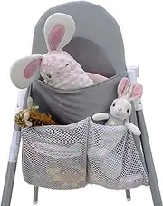 High Chairs Pocket, Suitable for IKEA Antilop High Chair, High Chair Accessories(Gray)