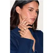 Silver Assorted Shape Twist Ring Set, Silver