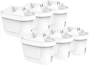 Water Pitcher Replacement Filter Cartridge for All Brita, Maxtra, Maxtra+, Mavea Jug Refills, Replacement Water Filter Cartridge Set, Pure Water Dispenser System Filtration Pitcher (Pack of 6)