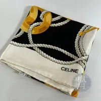 在飛比找Yahoo!奇摩拍賣優惠-BRAND楓月 CELINE 白底 繩結 絲巾 領巾 配件 