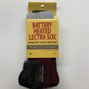 Nordic Gear Heated Socks Lectra Sox Feet Warmer Medium Battery Gray Maroon