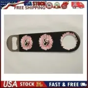 Bartender Heavy Duty Flat Beer Bottle Opener 7" Pink Floral, Heart, Paw Print
