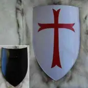 Medieval Steel Shield Crusader Red Templar Cross Shield | Red Cross On Shield