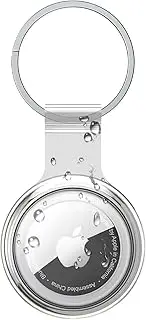 Airtag Holder Compatible with Apple AirTags, Waterproof Air tag Case Airtag Keychain Transparent Color All-Round Protection for Kids, Bags, Keys, Pets (Clear)