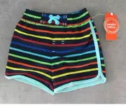 Wonder Nation Baby Boy's Size 0-3 Months Swim Trunks Blue W/Stripes UPF 50+ NWT