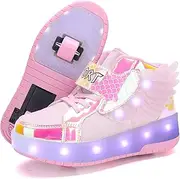 Nsasy Big Boys' PU Roller Skate Shoes