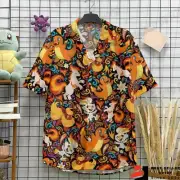 Vulpix Pokemon Couple Hawaiian Shirt Anime Aloha Hawaiian Shirt Pokemon Gifts