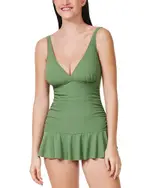 Profile by Gottex Beyond Time D Cup V Neck One Piece Swim Dress