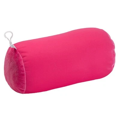 Microbead Bolster Tube Travel Pillow - Compact Neck Roll Pillow for Airplane,...