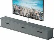Floating TV Stand, Wall Mounted Entertainment Center with 3 Doors, TV Cabinet for Living Room, Bedroom, Wall Mounted TV Unit with Router, Set Top Box~/