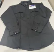 Blauer- Mens Black Long Sleeve Button Up Work Shirt Size S