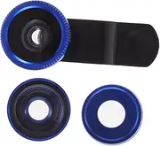 COHEALI Portable Mobile Phone Camera Lens Super Wide Angle Macro Fisheye Clip Lens Blue Easy Installation High Definition