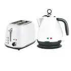 Vintage Electric Kettle & 2 Slice Toaster SET Combo Deal Stainless Steel White