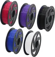 3D Printing Filament,Multicolor 3D Printer Silk | 5 Colors Printing Silk Material for Models Decorations Toys Ornaments