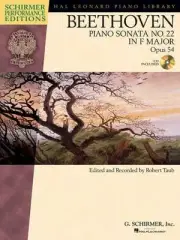 Beethoven Piano Book Sonata No.22 In F Major Opus 54 with CD