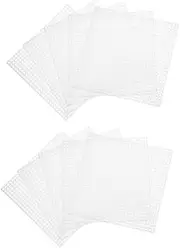 10pcs Sheets Handwoven Baseboard Embroidery DIY Pads Bag DIY Material Plastic Mesh Pads Plastic Mesh for Embroidery Plastic Canvas for Bag Sewing，for Embroidery Crafting Knit and Crochet Projects