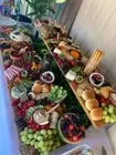 Lg Grazing Board Cheese Platter Charcuterie Board 2 Tier One with Legs Flat Pack
