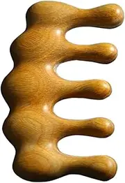 Green sandalwood massage comb scalp massager Gua Sha Comb scalp scraper massagers for neck massage comb wooden massage comb head massager comb large gua sha hair tool