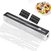 Wrap Organizer with Cutter - Aluminum Foil Holder - Sturdy Food Cling Film Cutter Space-Saving Organizer Storage for Baking Paper Kitchen Restaurant