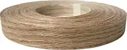 Preglued American Red Oak Wood Veneer Edging, Plywood Edge Banding, Flexible Wood Tape, Iron on Easy Application Veneer Edging with Hot Melt Adhesive Back (1.9cmx15m)