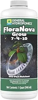 General Hydroponics FloraNova Grow 7-4-10, Robust Strength of Dry Fertilizer But in Rapid Liquid Form, Use for Hydroponics, Soilless Mixtures, Containers & Garden Grown Plants, 1-Quart