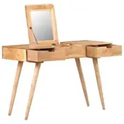 Dressing Table with Mirror 112x45x76 cm Solid Acacia Wood