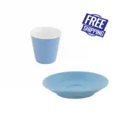 6x Espresso Cup & Saucer Breeze Blue 90mL Bevande Expressso Coffee Cups