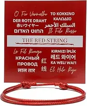 [Luck Strings] Red String Bracelet for Men and Women - Adjustable Kabbalah Protection Cord - Waterproof Nylon - Surfer, Strength, Power, Talisman, Good Luck Charm, Energy, Red String of Fate, Love, Evil Eye (1), one