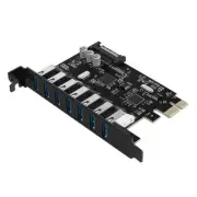 USB 3.0 7 Port PCI-E Express Card Sata to 15Pin High Speed Extender Adapter Card