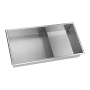 641 x 336 x 101mm Shower Niche Double Shelf Organizer No Tile Needed in Stainless Steel Finish