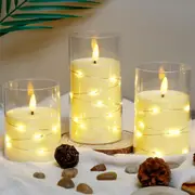 3Pcs Flameless LED Candles Battery Operated Candles LED Fake Candles