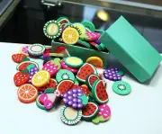 LARGE FIMO FRUIT SLICES For Craft In Gift Box Small Gift For Kids Slime Charms