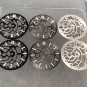 29mm Black Silver Skeleton Dial Watch Face Fit NH70 NH71 NH72 Automatic Movement