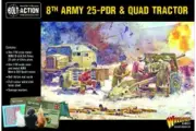 Bolt Action: 8th Army 25 Pounder Light Artillery, Quad & Limber
