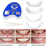 Smile Snap On Teeth Upper Lower Dental Veneers Dentures Tooth Cover Set