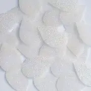Teardrop Sequin 1.5" Crystal White Metallic Sparkle Glitter Texture Paillettes