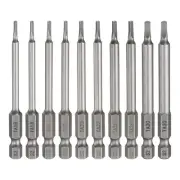 10pcs Magnetic Triangle Screwdriver Bit TA18-TA30 1/4" Hex Shank 75mm Long