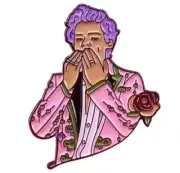 HARRY STYLES WITH PURPLE HAIR ENAMEL PIN - FREE AU POST - AU STOCK