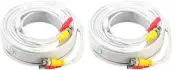 2x 100 Feet Video and Power Pre-Made CCTV Security Camera Connection Cable Wire