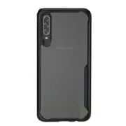 For Galaxy A70S Transparent PC + TPU Full Coverage Shockproof Protective Case(Black)