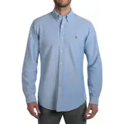 Polo Ralph Lauren Men's Classic Fit Long Sleeve Button Up Shirt Blue (S-XXL)