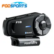 2000M 8 Riders FM Motorcycle Intercom Bluetooth 5.0 Helmet Headset Fodsports FX8
