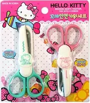 Kitty's Mini Safety Scissors 2 Pack Officially Licensed - Regular Scissors Plus Pinking Shears for Little Hands - Keep Hand Safe