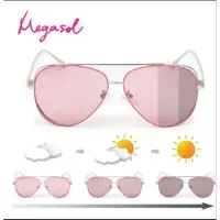 在飛比找蝦皮購物優惠-Megasol 偏光太陽眼鏡 粉紅色 粉紅邊框
