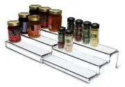 Spice Rack 3 Tier Expandable Shelf Organizer, Chrome