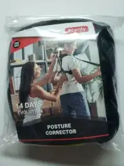 Posture Corrector for Men Women - Adjustable Upper Back Brace Black