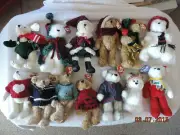Ty Christmas Plush Teddy Bears jointed(13 assorted)